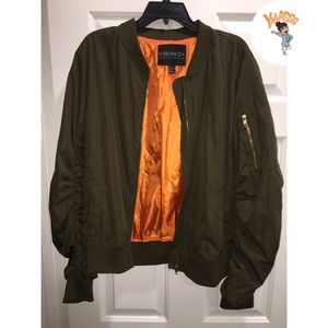 Plus size bomber jacket.